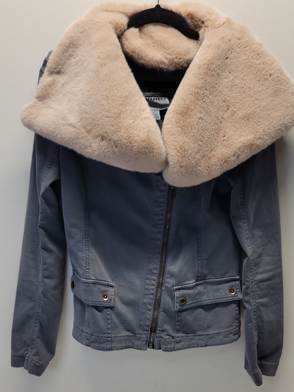 Anthropologie Marrakech Faravel Jacket W/Removable Faux Fur Collar Sz Medium